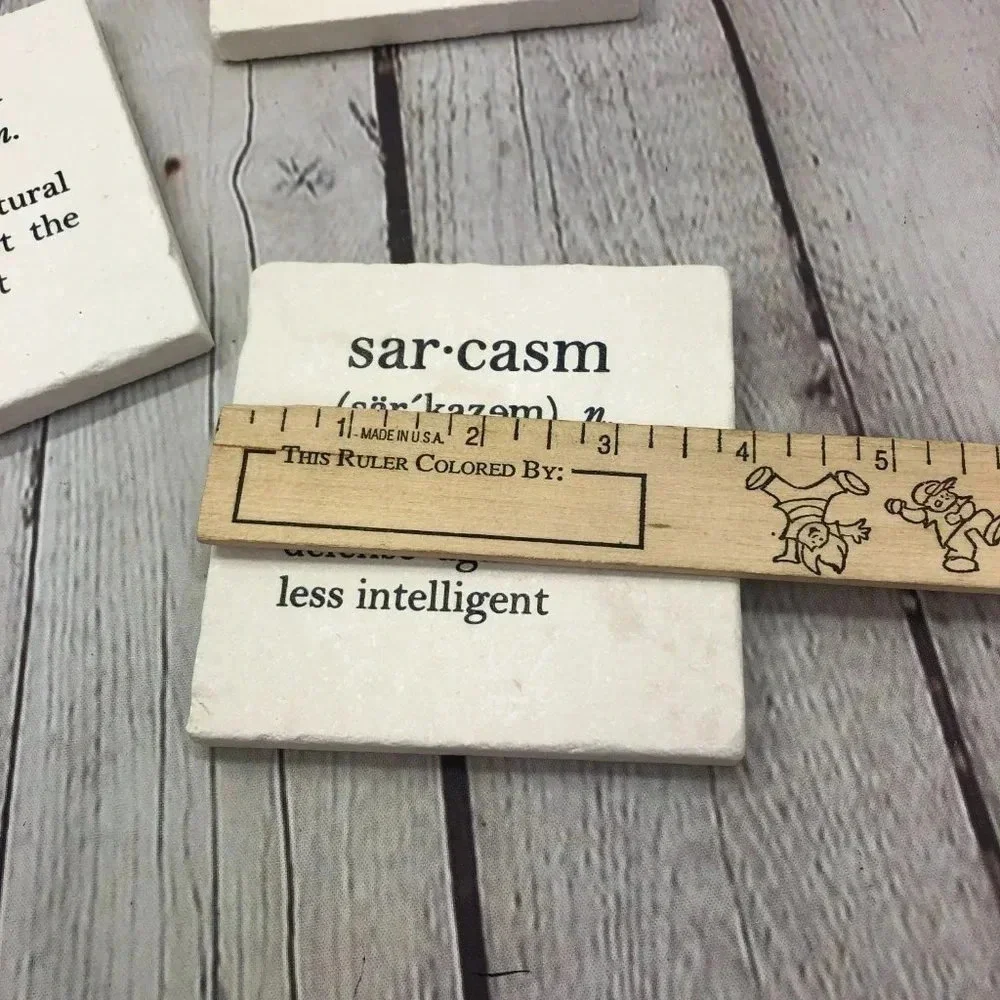 Coasters SARCASM DEFINITION DRINK COASTER set of 2